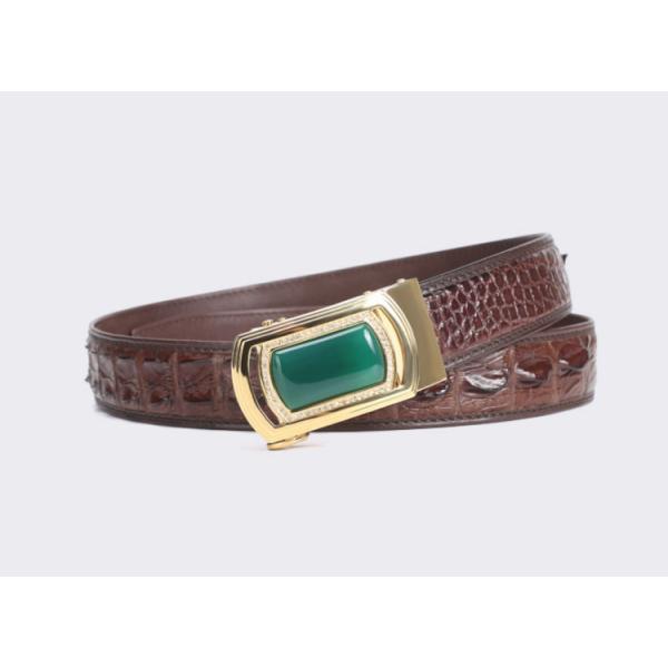 New alligator leather fashion casual belt alloy automatic buckle crocodile men's belts