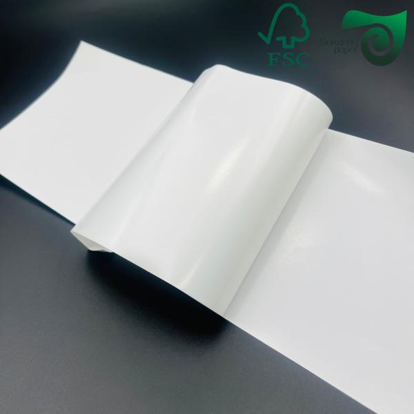 Offset Printing Synthetic Paper Roll For Inkjet Printers 200um 350um Adhesive Sticker