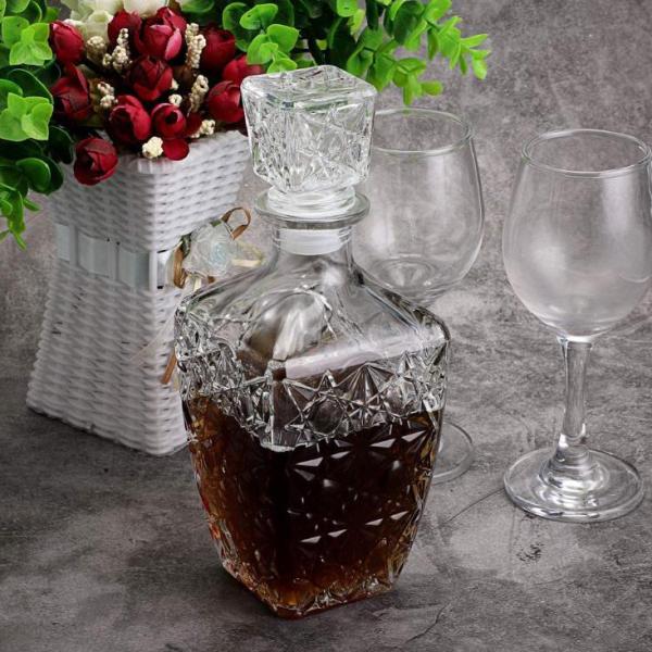 27 Fluid Ounces Custom Frosted Nordic Glass Bottle for Beverage Spirit Gin Rum Liquor