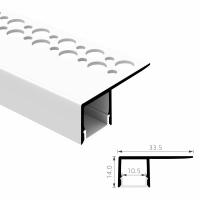 RoHS IP45 sablant le PC PMMA de profil de plaque de plâtre de LED a enfoncé le profil mené de bande