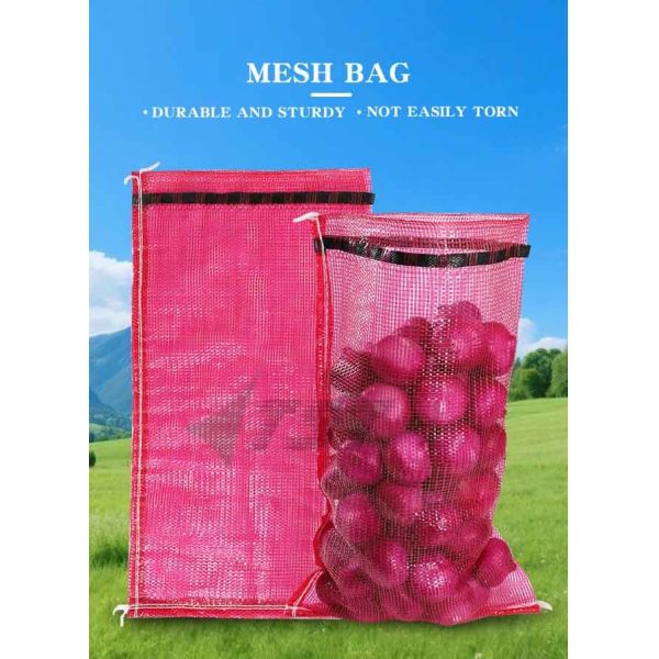 25lb 50lb Customzied Colors And Sizes PP Plastic Leno Bag For Firewood Vegetable Onion