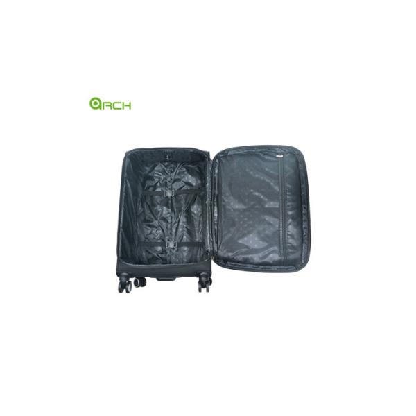 1680D Polyester Light Weight Suitcase Luggage Bag with Two Front Pockets and Spinner Wheels