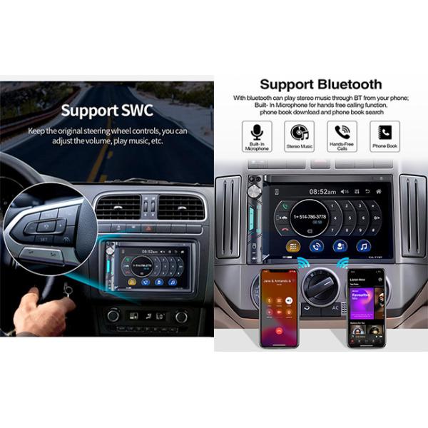 7 Inch IPS MP5 Car Stereo Mirrorlink AM FM High Definition Car Stereo Dual Camera