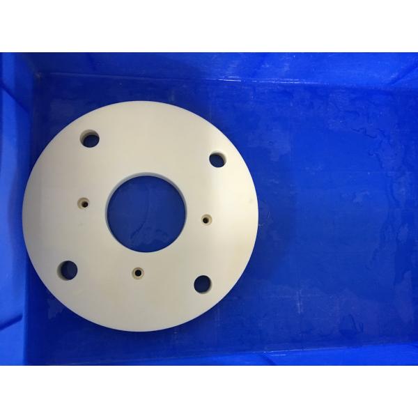 Insulating Round Circular Ceramic Plate / Ceramic Disc  with Thread Hole