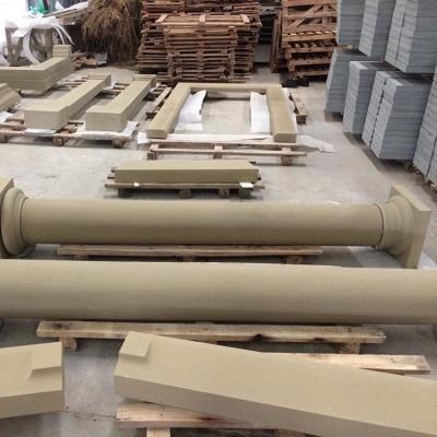 Beige Sandstone Columns Natural Stone For Outsandwall Floor
