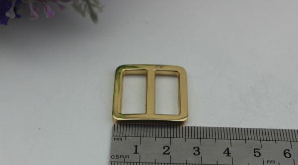 High quality 20 mm nickel color flat shape adjustable metal slide buckles for handbags