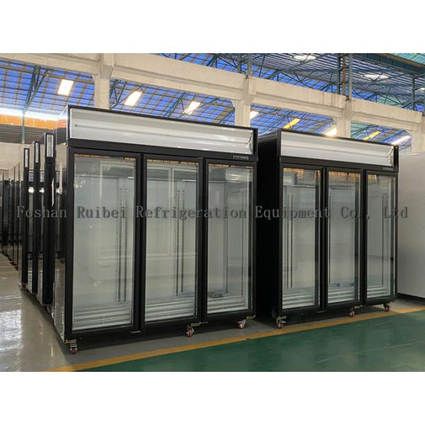 Electric heating glass door vertical supermarket display freezer for ice cream and frozen food