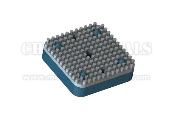 Rectangular Shock Absorption Black Silicone Rubber Bumpers With Metal Bonded