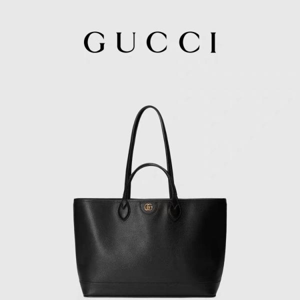 GUCCI Ophidia a stigmatisé le sac d'épaule petit noir en cuir granuleux moyen