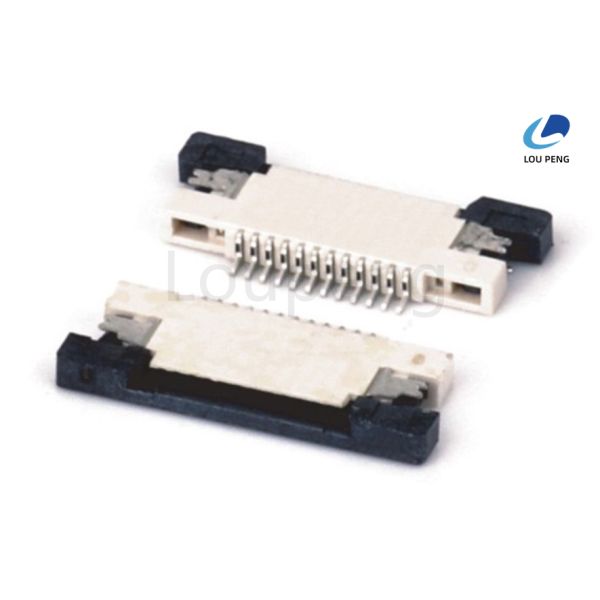 PPS UL94V0 RoHS FFC Flexible Flat Cable Connector 0.5Amps Current Rating Electrical Connection for Industrial Applications