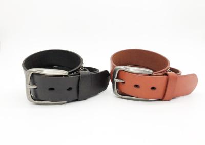 Correia enchida de couro real de Fashional, Brown/metal alaranjado correia enchida