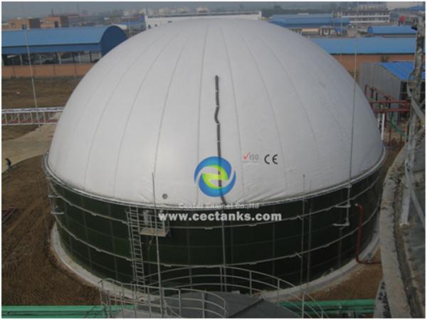 Tanque anaeróbico do digestor do biogás portátil Center do conjunto do esmalte para o ISO da eliminação da água de água de esgoto