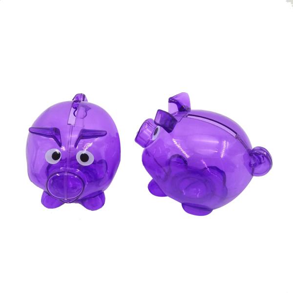 Cartoon Purple Transparent Piggy Bank Kids Birthday Gift