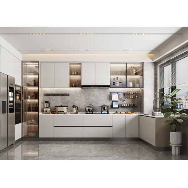 Cupboard Set Wooden Storage Cabinet White Oak Kitchen Cabinets with Handles
