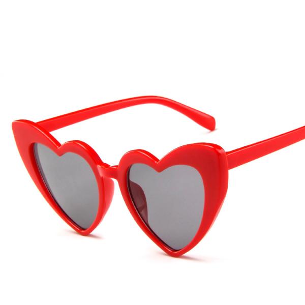 Plastic Designer Female Lady Fashion Heart Sunglasses Multi Colors 155MM