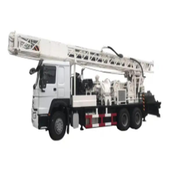 SINOTRUK 400m Profundidade 6×4 Camião montado Rig de perfuração Veículos especiais Hidráulica Pneumática Rocha Rig de perfuração de poços de água