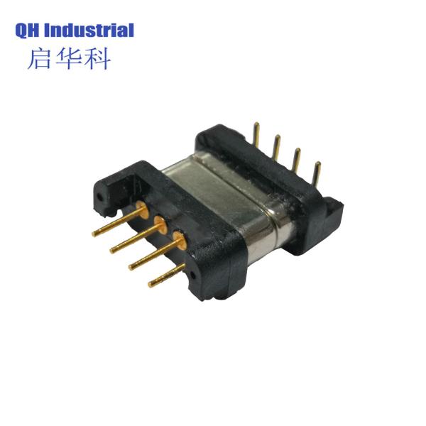 4Pin 2.54mm Pitch Male Female 2Amp 600gf Magnetic Pogo Pin Charger Connectors