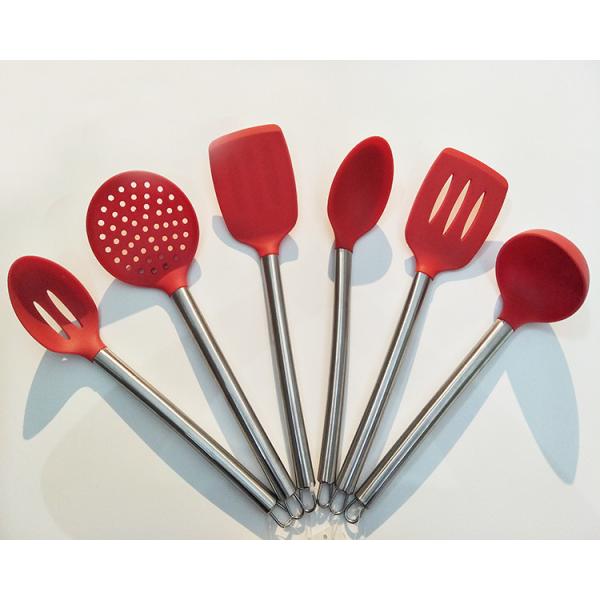 High quality FDA approval Silicone and Stainless Steel Kit of Serving Tong Spoon