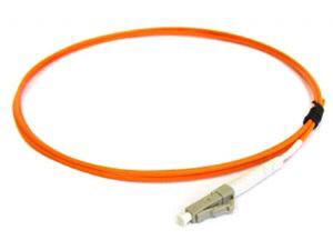 Duplex LC Mulitimode Fiber Optic Pigtail with Orange Aqua Cable , OFNP OFNR Jacket