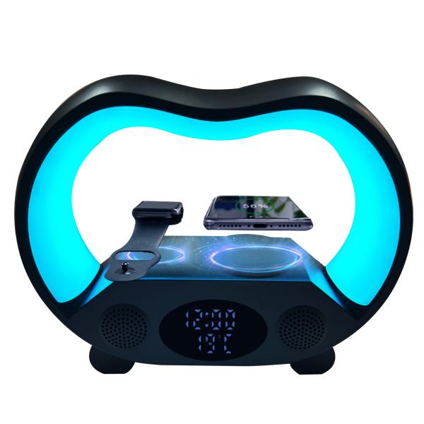 Wireless Charger With Colored Lights And Blue-Tooth Speaker Fast Charger