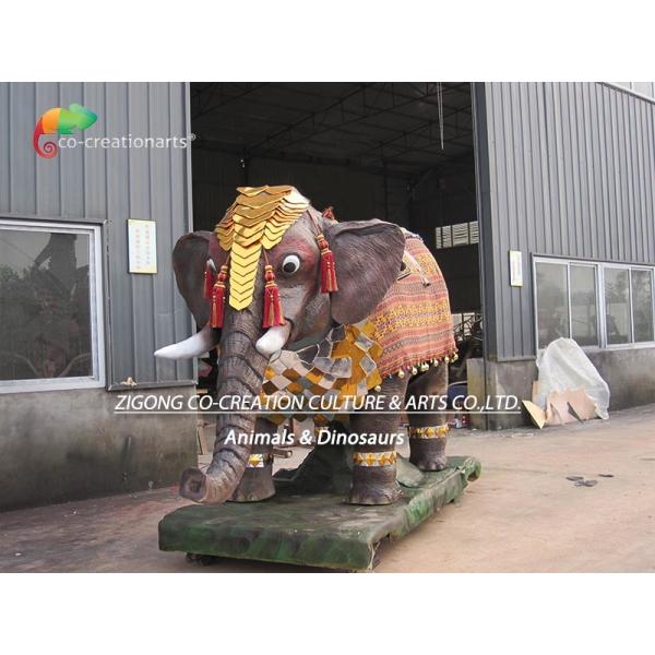 CE Custom Made Animatronics Elephant Children Ride Interactive Equipment