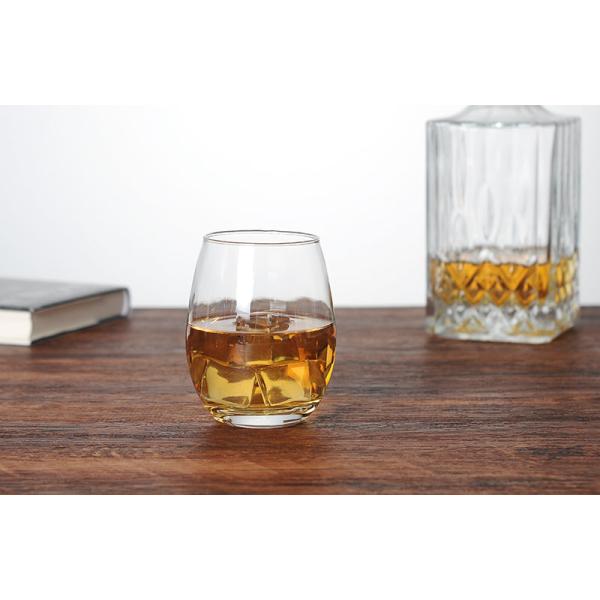 Stemless 12oz 34cl Scotch Whisky Glass Round Shape