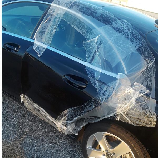 36 x 100' 4 Mil PE acidente de carro destroços colisão filme de envolvimento auto-aderente com proteção UVI