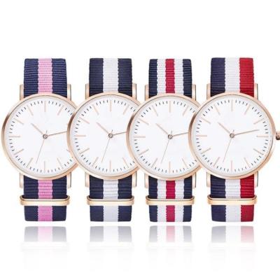Nylon Straps Quartz Couple Watches 3ATM Gents Couple Watch Set