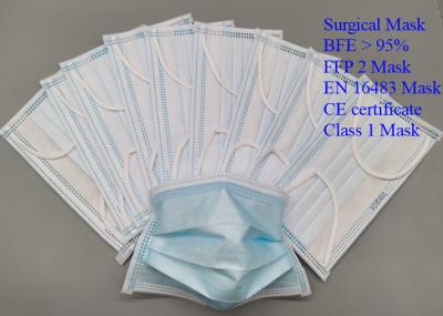 Breathable Non Woven Face Mask Earloop 3 Ply Soft Cellulosic White Inner Layer