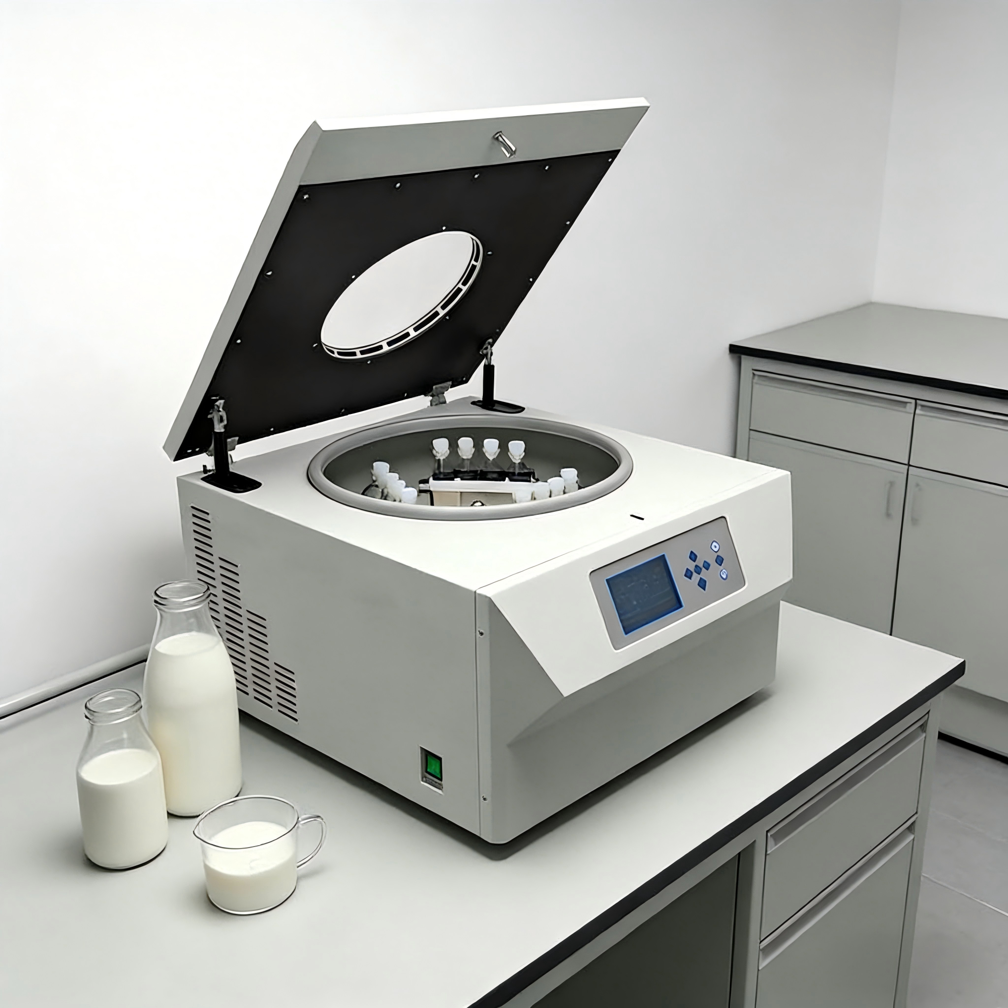 600rpm Centrifuge for Dairy Testing  Mojonnier Milk Fat Analyzer, 12 Sample Tubes, Laboratory Butterfat Testing Equipment