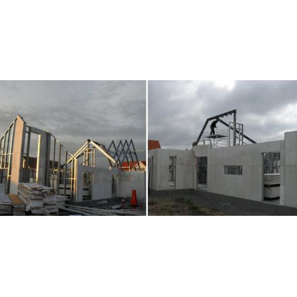 Современный светлый стальной дом виллы легкий собирает модульную панель изоляции