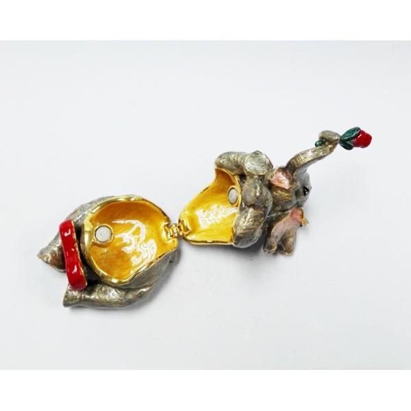 Pewter Golden wedding favors gifts elephant trinket jewelry box