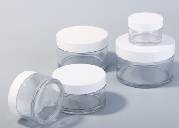 4 Ounce Frosting Plastic Cosmetic Jar Seal White Face Cream Containers Thick Wall