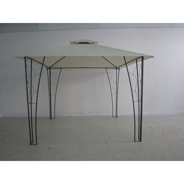 3*3M Double Top Pergola Gazebo Metal Decorated Ideal for Weddings and Events