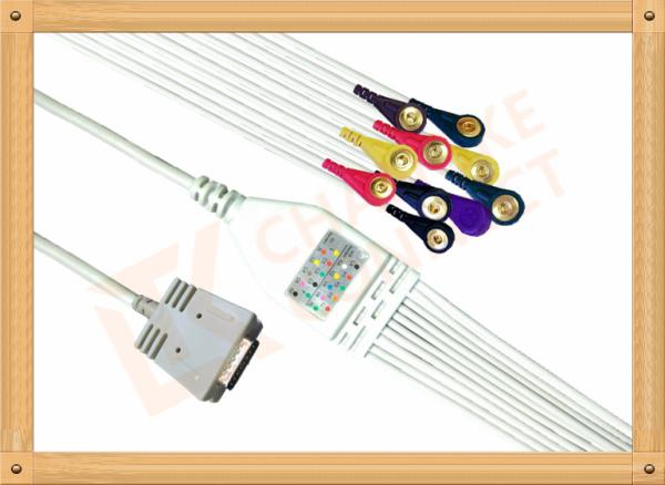 Burdick EK 10 Ecg Monitor Cable One Piece Ecg Cable 10 Leadwires Snap IEC