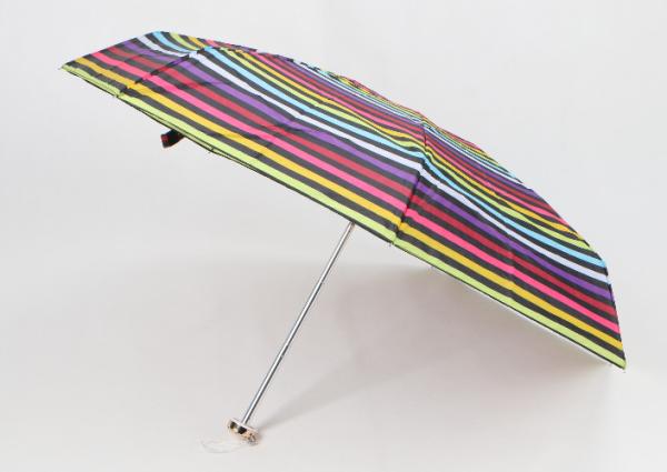 Travel Size Strong Compact Umbrella , Lightweight Travel Umbrella With Plastic Handle