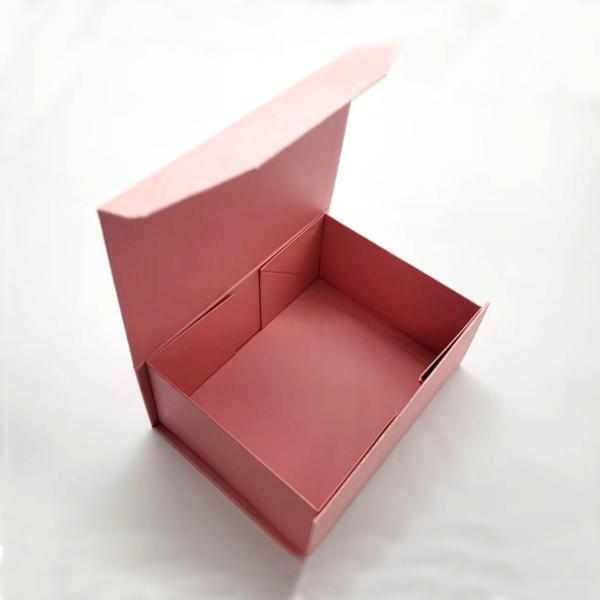 Custom Logo Pink Foldable Gift Box With Magnetic Lid Perfume Makeup Packaging Cosmetic