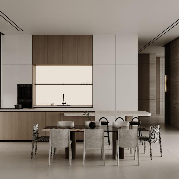 Good Price Best Quality White Paint Solid Wood Kitchen Cabinet Set for Apartment