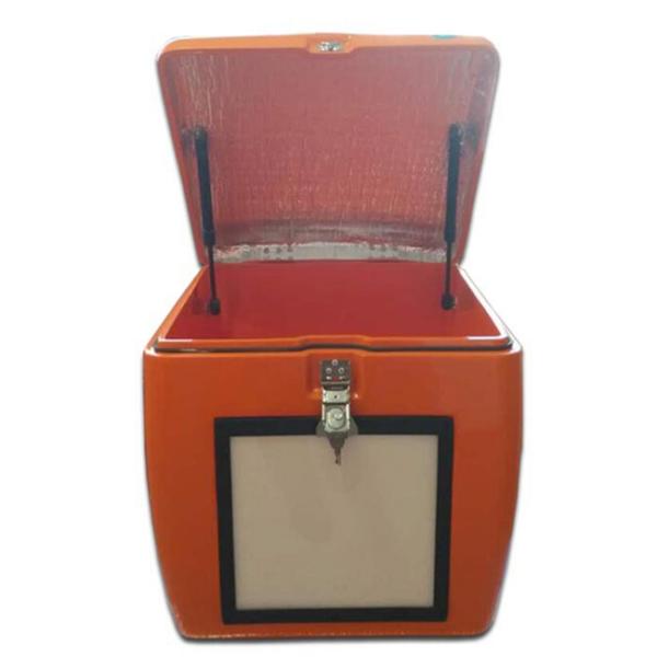 Motorcycle Scooters Food Delivery Box 85L Fiberglass With Led Light 500 * 485 * 495mm