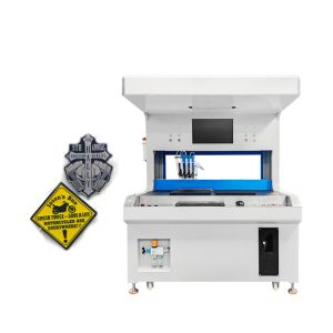 Automatic 4 Colors Two Stations Visual Medal Keychains Painting Machine for