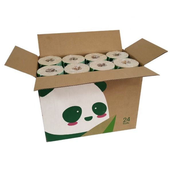 Manufacturer Luxury 2-Ply Bamboo Paper Toilet Paper 48 Rolls Soft Bamboo Pulp Toilet Roll