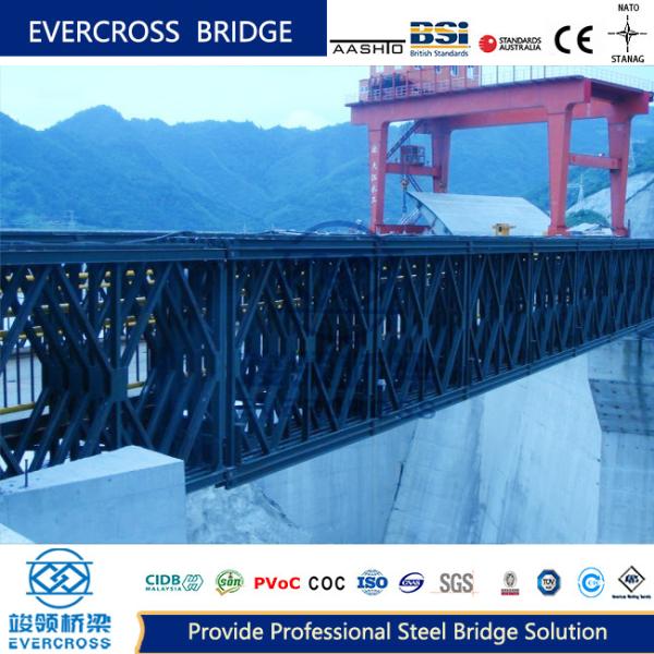 Prefabricated Steel Bailey Bridge Single Design Load Long Life COC certificate