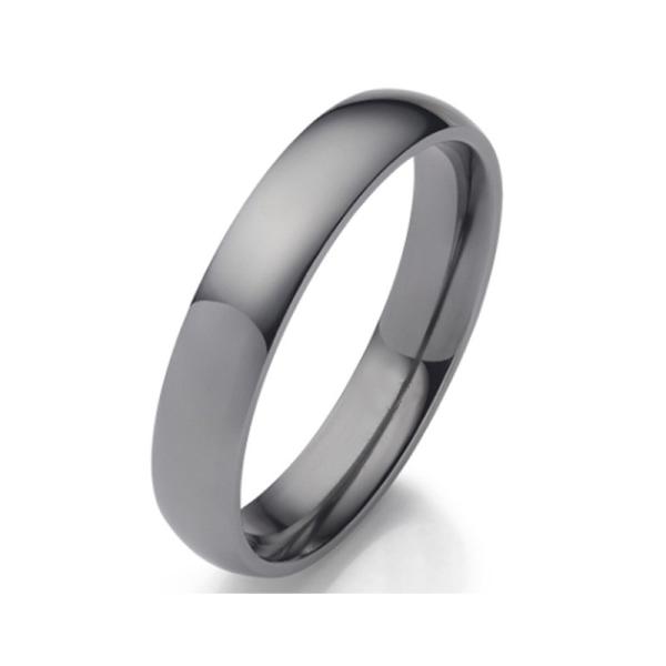 Tantalum Fashion Men Jewelry No Fade Waterproof Men's Black PVD Fine Ring