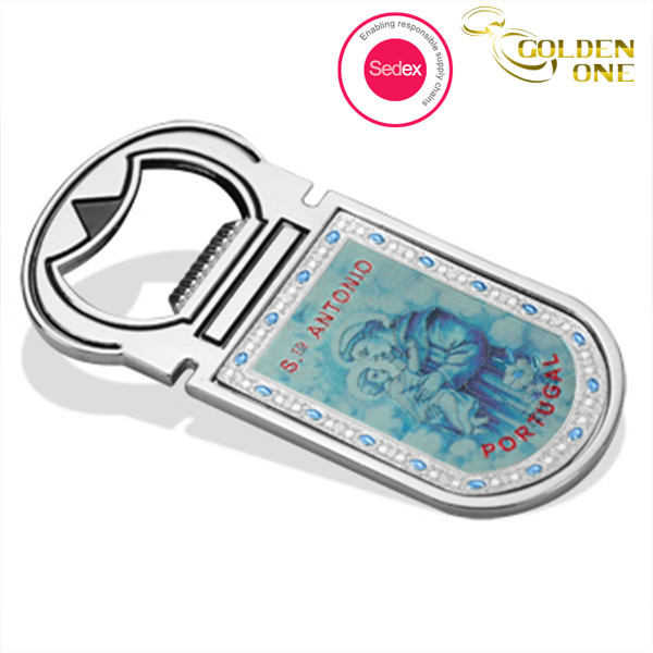 Unique Wine Gold Plated Bottle Opener Metal Souvenir Gift Custom Anniversary