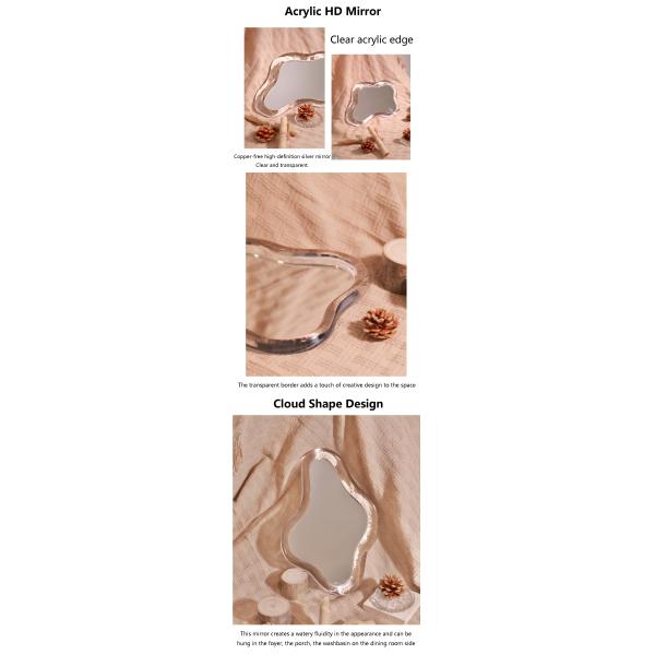 Lighted Acrylic Wall Mounted Magnifying Mirror For Bathroom Vanity