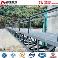Pont en treillis métallique sur mesure, portée de 50 m, supports de piles à haute flexibilité