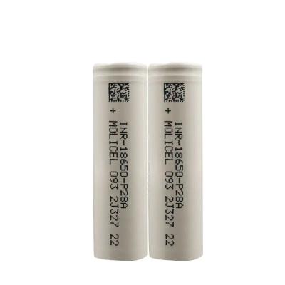 Células de pilhas de drones Molicel P28A 2800mah Recarregáveis INR18650 Células de pilhas de íons de lítio