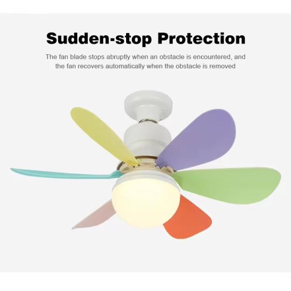Small Size Flower Fan Light Solar Mini Ceiling Lights With Fan and Support Dimmer Yes