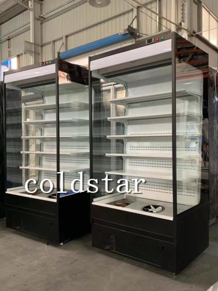 Supermarket multi-deck open chiller fruit vegetable display cooler