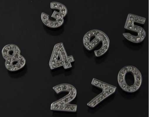 Stainless Steel Customized Numerical Numbers Charms for Glass Floating Charm Locket